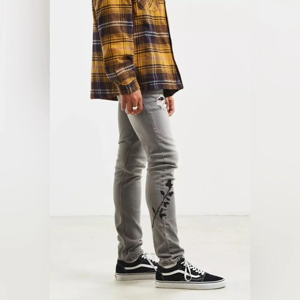 Urban Outfitters Embroidered Skinny Jeans